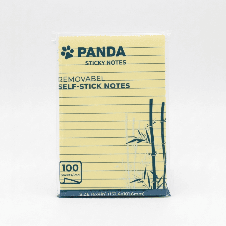 Panda Sticky Notes 4X6 Ruled Yellow PD-N406R